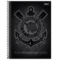 Caderno Universitário Capa Dura, 10 x 1, 160 folhas, Corinthians, Spiral Sccp - PT 1 UN
