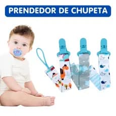 Prendedor De Chupeta Bico Bebê Kit com 3 unidades Modelo Universal Original Menina Menino