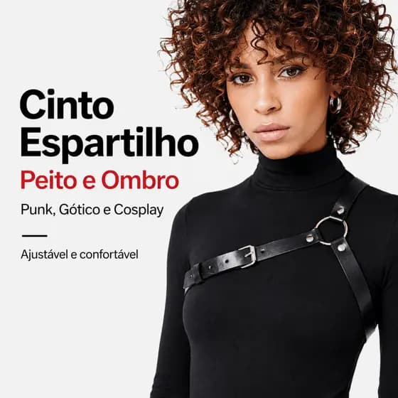 Cinto Espartilho Peito E Ombro Moda Punk, Gótico, Cosplay