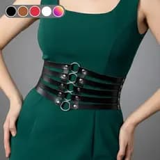 Cinta Com Tiras e Elástico Corset Espartilho Corpete Gótico Underbust Galadriel Pequeno ao Plus Size