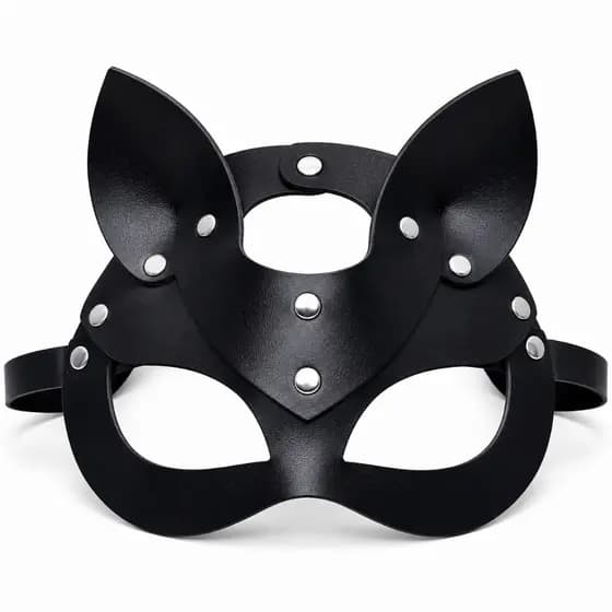 Mascara Couro Festa Fantasia Halloween Mulher Gato