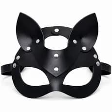 Mascara Couro Festa Fantasia Halloween Mulher Gato