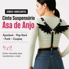 Cinto Suspensório Asa de Anjo Ajustável - Arreio Harness Feminino - Arnês - Pop Rock, Punk, Cosplay