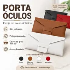 Porta Óculos de Sol Estojo em Couro Sintético Case