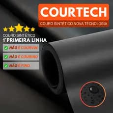 Couro Sintético CourTech 1,4mm PVC Laminado com Manta para Bolsas Cintos Calçados Estofados Automotivo