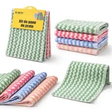 Kit Pano De Limpeza Microfibra Com 4 Unidades
