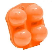 Case Rígido Porta 4 Ovos P/uso Em Camping Crossfit - Laranja