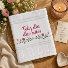 toalha dia das mães bordada lavabo