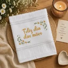 toalha dia das mães lavabo bordada