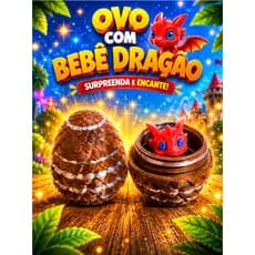 Ovo Dragão Com Bebê Dragão Surpresa | Mini Dragon Colecionável Infantil Decorativo