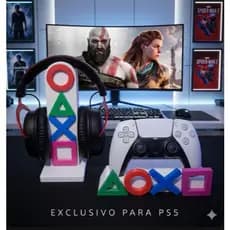 Suporte Headset Universal + Suporte Controle PS5 Premium