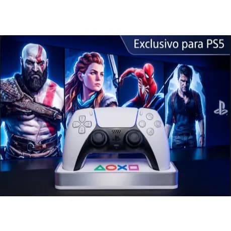 Suporte para Controle PS5 DualSense | Base Gamer Individual | Organizador Premium para Setup