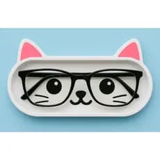 Porta Óculos de Gato Decorativo – Organizador de Mesa Porta Objetos e Suporte para Óculos Geek