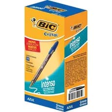 Caneta Bic Cristal Bold Intenso 1.6mm Azul Caixa com 25 unidades Ponta Grossa