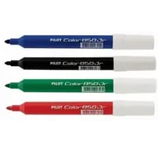 Kit 3 Pilot Color 850 JR Caneta Hidrográfica Ponta 4.0mm Junior Preto Azul Vermelho Verde