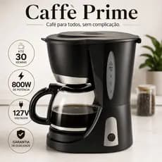 Cafeteira Automatica Capacidade 30 Xicaras Volume Grande Design Moderno 127v Preta