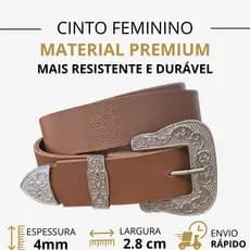 Cinto feminino fino fivela da moda country lançamento