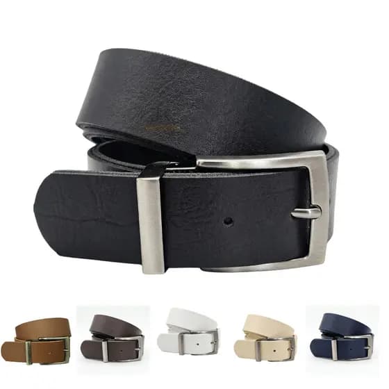 Cinto Social Masculino 3.5cm Sintetico Premium Texturas em Couro Italiano e Flooter