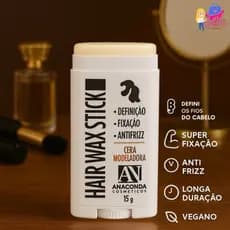 Cera Pomada Modela Cabelos Anti Frizz Bastão Stick Anaconda Para Todos os Tipos Cabelo