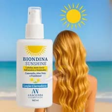 Clareador Spray de Cabelo Biondina Sunshine 120ml – Clareamento Natural com Sol ou Secador Reflexos Loiros Iluminados