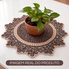 Conjunto 3un Oval Caminho Centro de Mesa | Crochê Artesanal Para Mesa de Cozinha Sala de Jantar Decoração