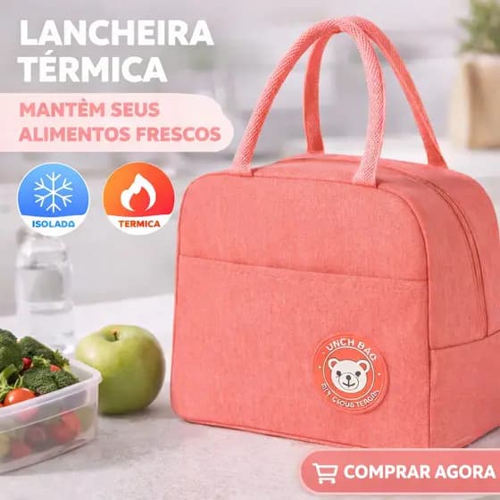 Bolsa Térmica para Almoço e Lanches – Ideal Trabalho, Escola e Academia