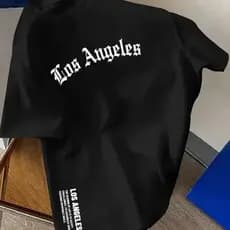 Camiseta Masculina Los Angeles Camisa 100% Algodão Fio 30.1 Estampada Blusa Lançamento Gola Redonda.