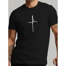 Camiseta Masculina Fé Minimalista Gospel Cristã Estampada 100% Algodão, camiseta unissex Fé gospel