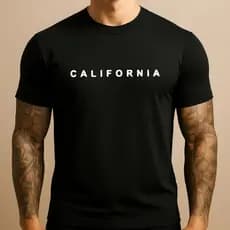Camiseta masculina California 100% Algodão | Conforto e Estilo Casual, Camisa California, moderna