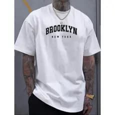 Camiseta Masculina Brooklyn New York Streetwear Premium Algodão Estilo Urbano Camisa Brooklyn casual