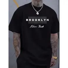 Camiseta Brooklyn New York masculina Estilo Urbano Algodão, camisa Brooklyn camisa lançamento, blusa