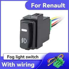 Interruptor De Luz De Nevoeiro Ligar/Desligar Com Fio Para Renault Megane Vision Espace Master Trafic Duster Sandro Car Modification Accessorie