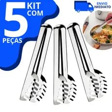 Kit 5 Pegador de Massa Resistente Para Cozinha Multiuso Em Inox Para Restaurante Lanchonete Pizzaria