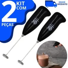 Kit 2 Misturadores de Bebidas em Geral Mini Mixer Misturador Mix Elétrico Sucos Milkshakes Leites