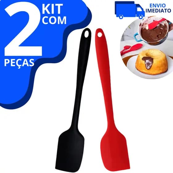 Kit 2 Espátula Pão Duro Raspadora De Silicone Premium 27cm Grande De Alta Qualidade