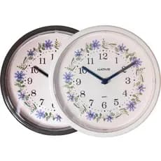 Relógio de Parede Redondo Decorativo Nativo Floral 23cm
