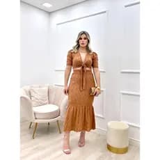 Conjunto de Tricô Tricot Modal Tamanho Único Moda Feminina Moda Evangélica Moda Modesta