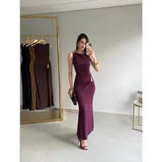 Vestido feminino longuete máxi midi malha detalhe fivela orgânica elegante social festa casamento evento luxo luxuoso