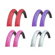 2 Pneu 26x2.50 Flame Wheeling Grau Colorido Vee Rubber Par