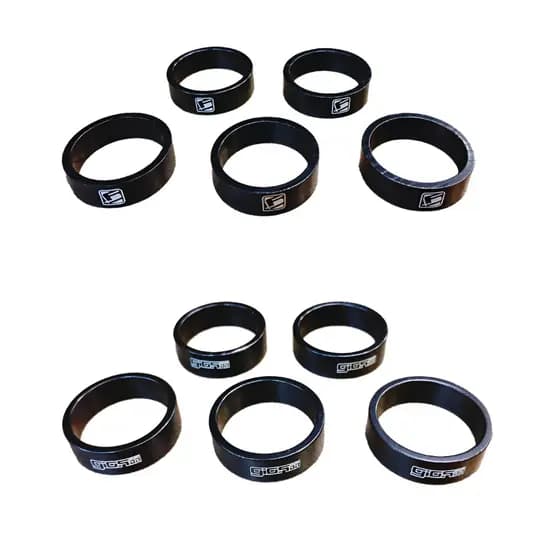 Espaçadores Arruelas De Mesa Bike 10mm Preta Gios 5 Unidades