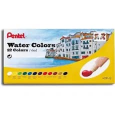 Tinta Aquarela com 12 Cores De 6ml Pentel HTP12B