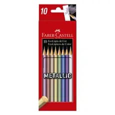Lápis de Cor Faber-Castell Com 10 Cores Metálicas