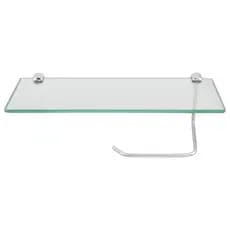 Suporte Porta Papel Higiênico Prateleira E Papeleira Para Celular Luxo Incolor 6mm
