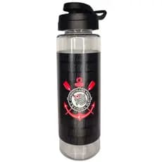 Garrafa Transparente de Time Squeeze Corinthians de Plástico Squeeze Vai Timão 750ML Presente Pai