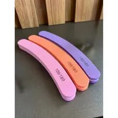 Kit de 3 Lixas De Unha Coloridas Modelo Banana cores diversas