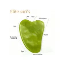 Placa Massageadora de Pedra Natural Jade Gua Sha