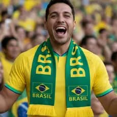 Faixa do Brasil em Cetim Amarelo com Verde para Torcida Estilo Copa do Mundo  Futebol Cachecol