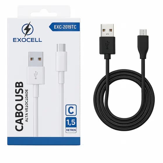 Cabo Usb V8 Preto para Controle Carregador PS4 Turbo 1,5m Alta Velocidade Celular Computador Game