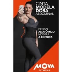 Cinta Modeladora Feminina Neoprene Suporte Abdominal e Coluna Preta