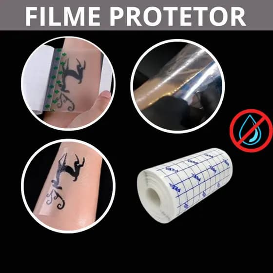 Curativo Para Tatuagem Rolo Transparente  Protetor Pele Rolo Não Estéril Fixação 10cm x 1m Missner